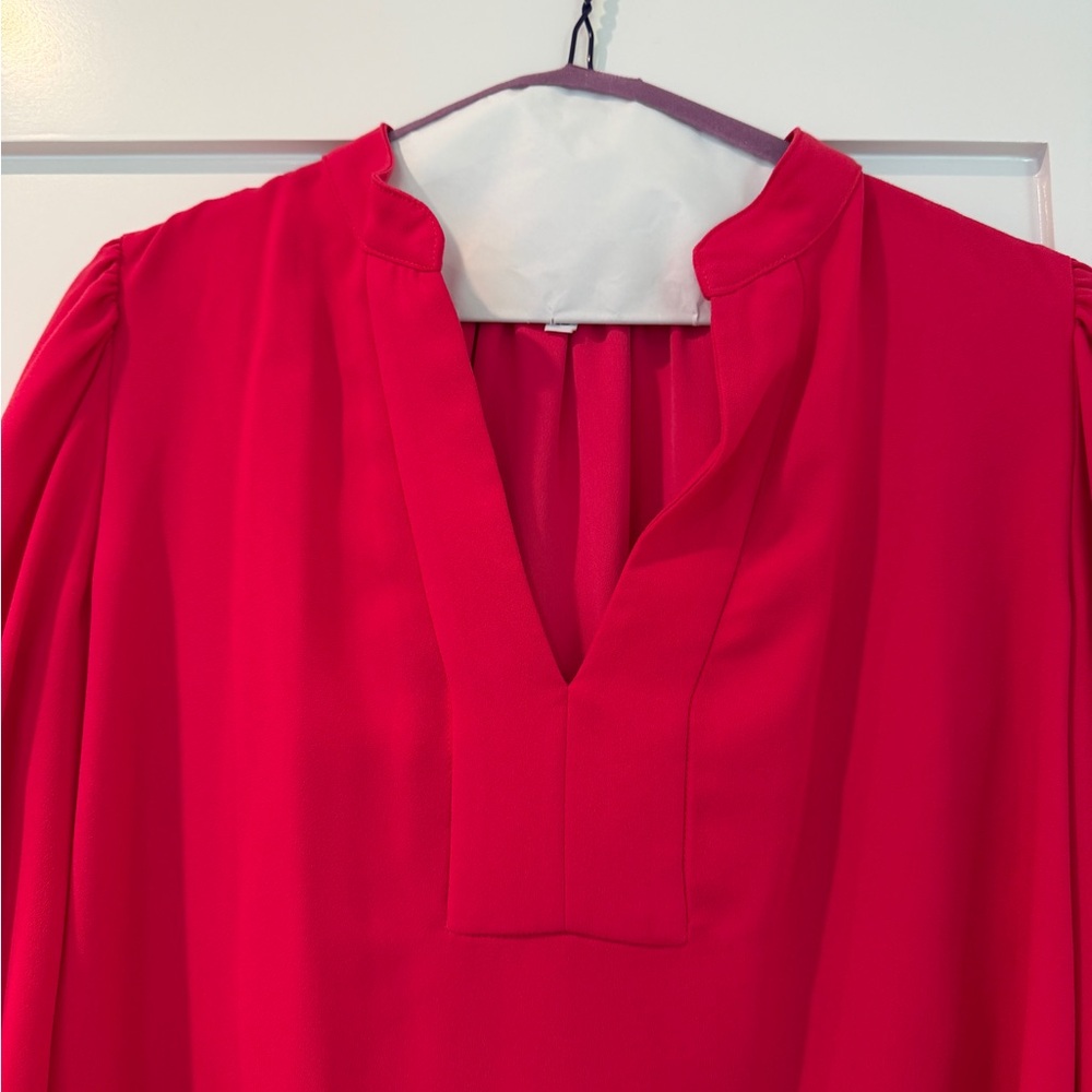 Trina Turk Hot Pink Coral Blouse Size XS